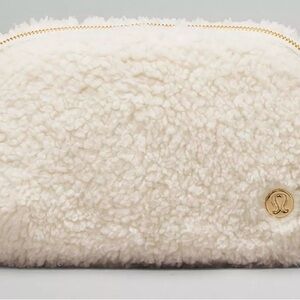 lululemon athletica White Ivory with Gold Hardware Fleece Belt Bag